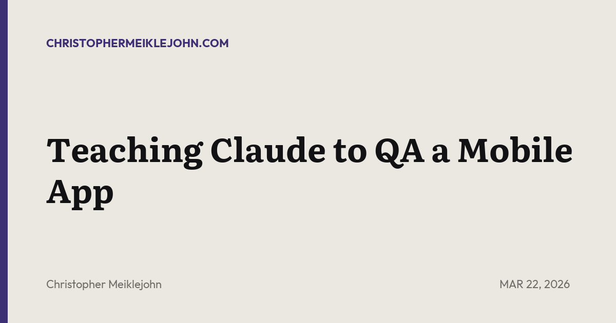 教Claude進行行動應用程式的品質保證測試